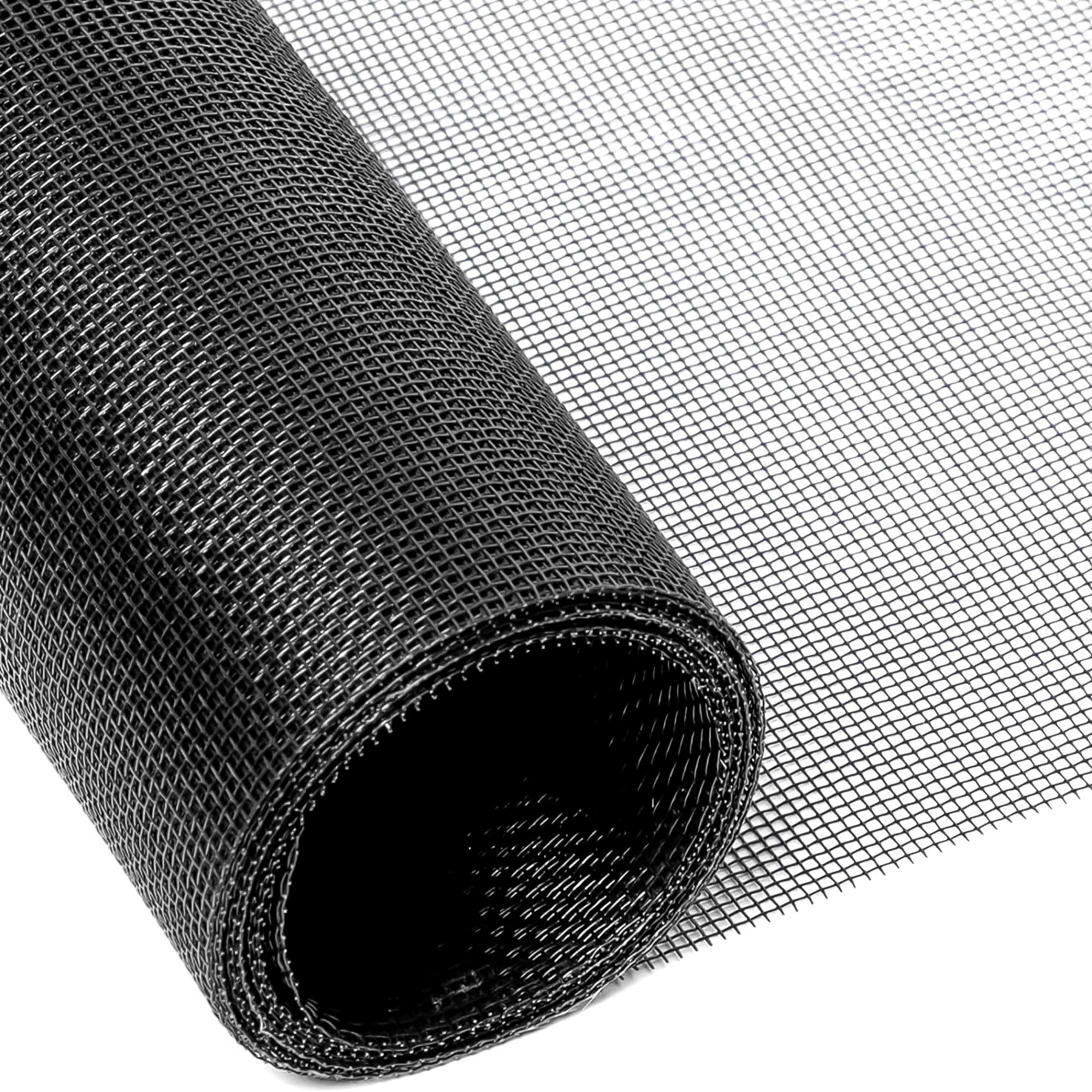 Intirilife Fliegennetz Fiberglas schwarz 150 cm Meterware