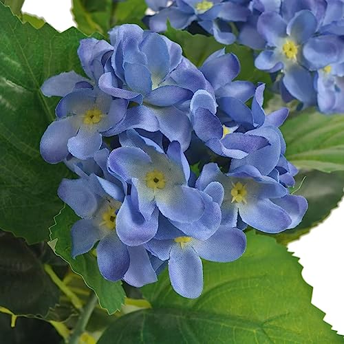 vidaXL Künstliche Hortensie 60cm Topf Blau 5 Blüten