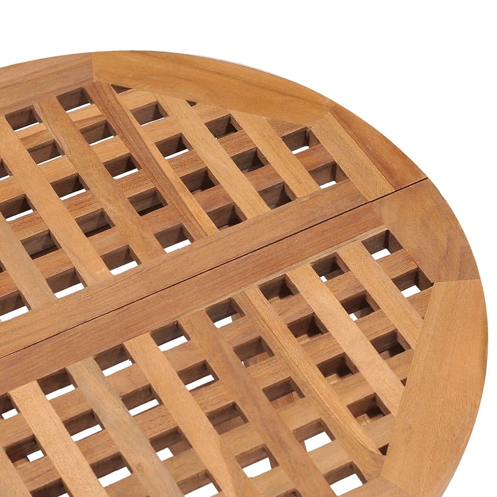 vidaXL Gartenmöbel Set 3-tlg Teak rund klappbar