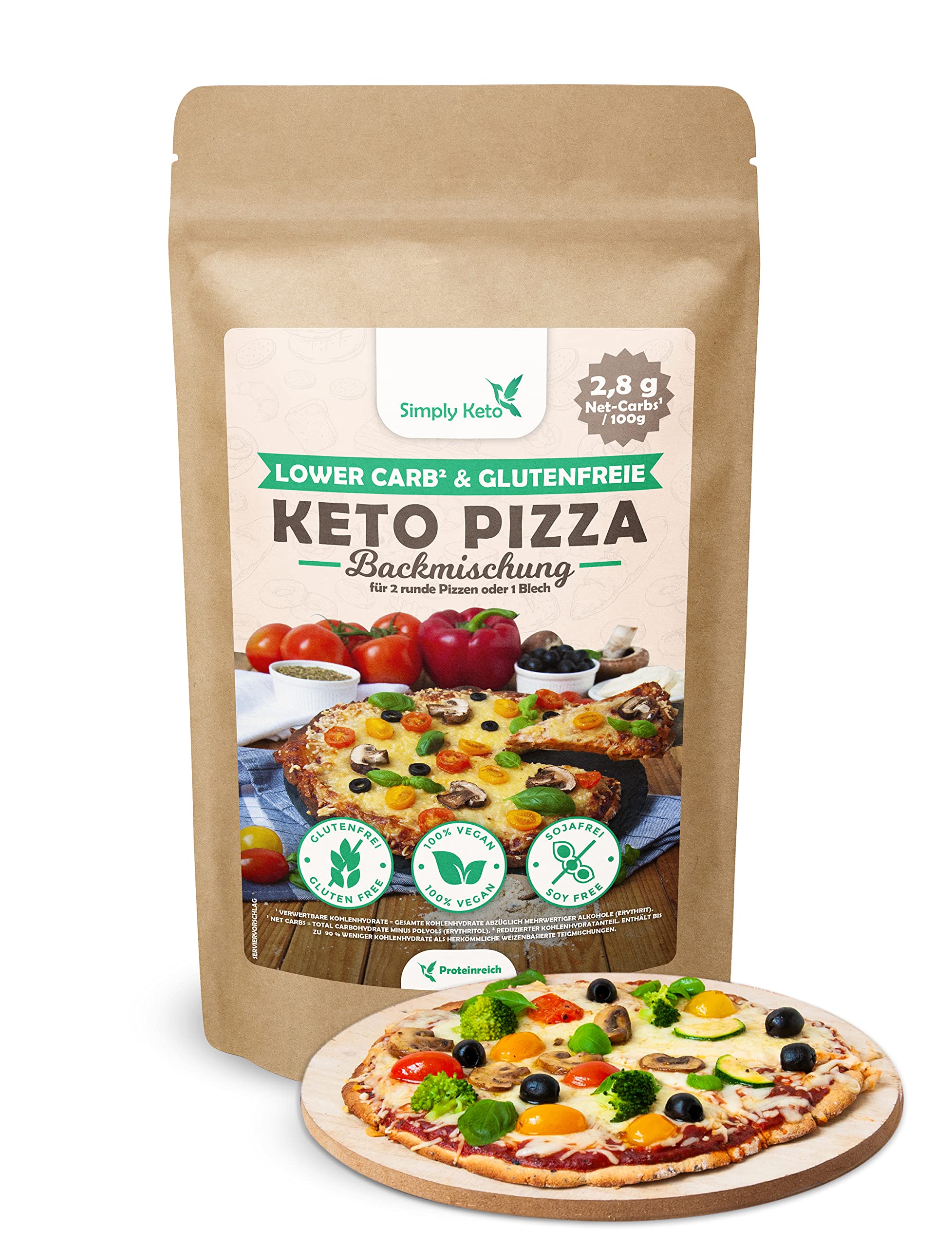 Keto Pizza Backmischung 290 g glutenfrei vegan proteinreich