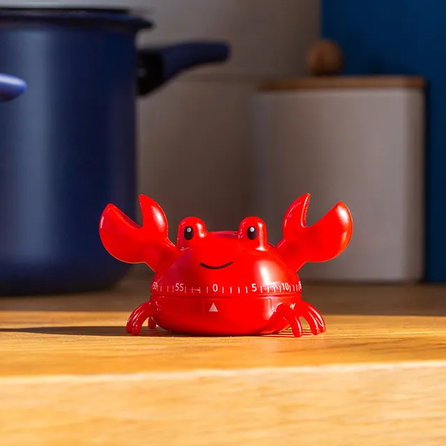 Kikkerland Kitchen Crab Küchentimer mechanisch ohne Batterie
