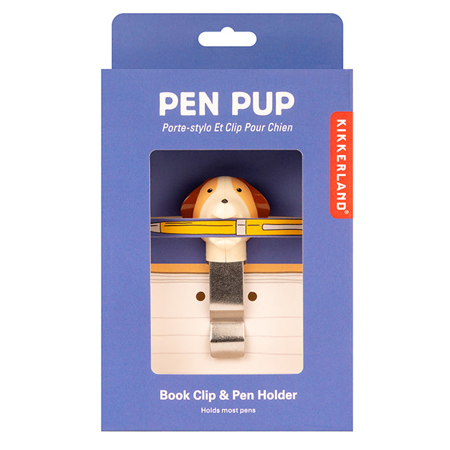Kikkerland Pen Pup Stifthalter Lesezeichen Hund