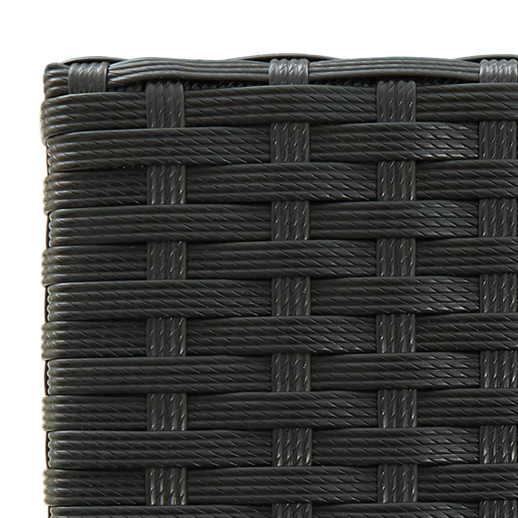 vidaXL Garten-Bar-Set 5-tlg. Rattan Schwarz Armlehne