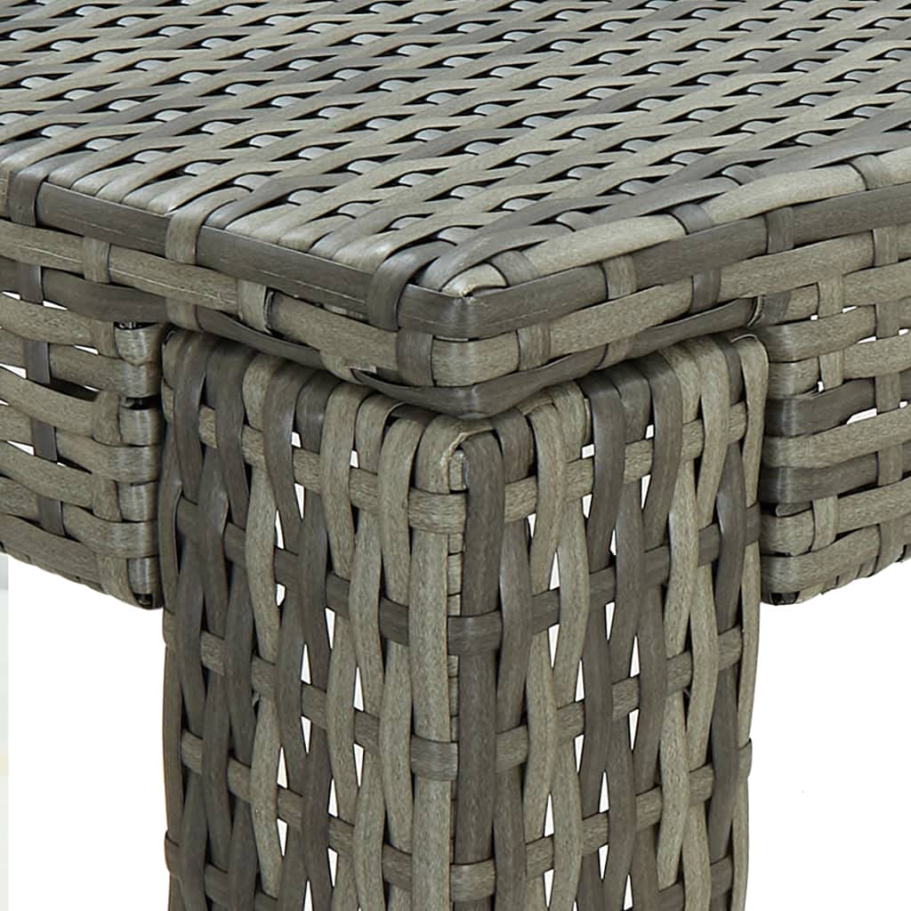 vidaXL Heim & Garten Garten-Bar-Set 5-tlg grau Rattan