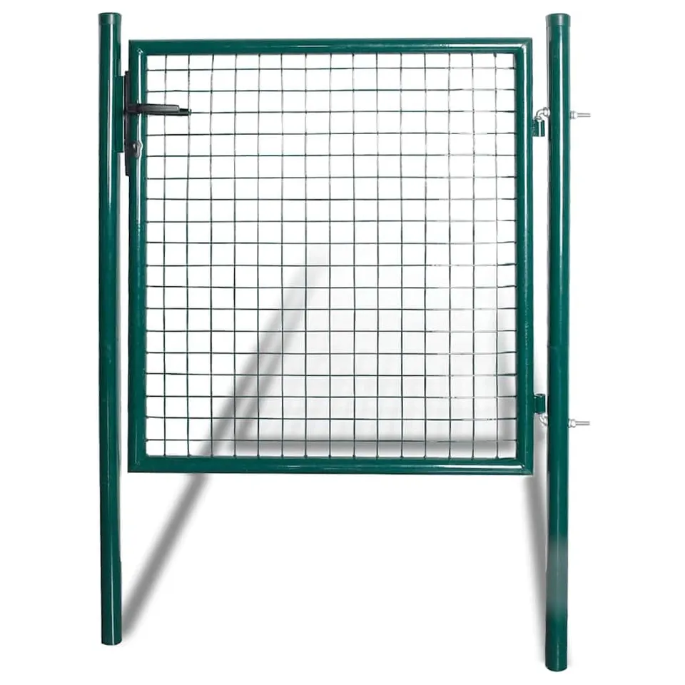 vidaXL Heim & Garten Gartentor Stahl 100x150 cm dunkelgrün