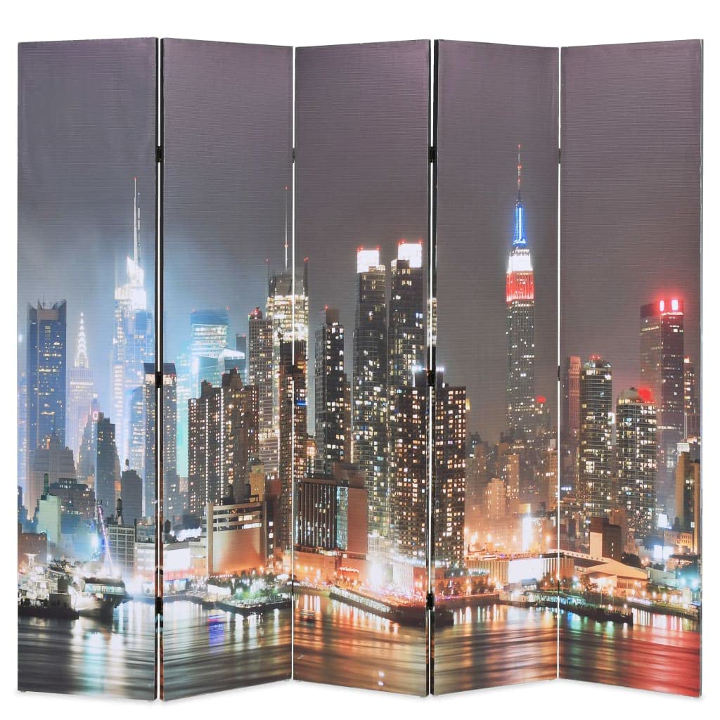 vidaXL Möbel Raumteiler 120x170 cm New York Nacht