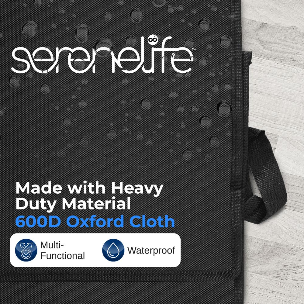 Serenelife Einkaufswagen Tasche Schwarz Oxford wasserdicht