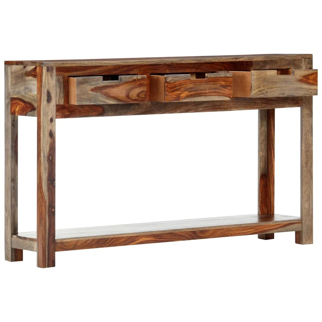 vidaXL Konsolentisch 120x30x75 Akazie 3 Schubladen Holz