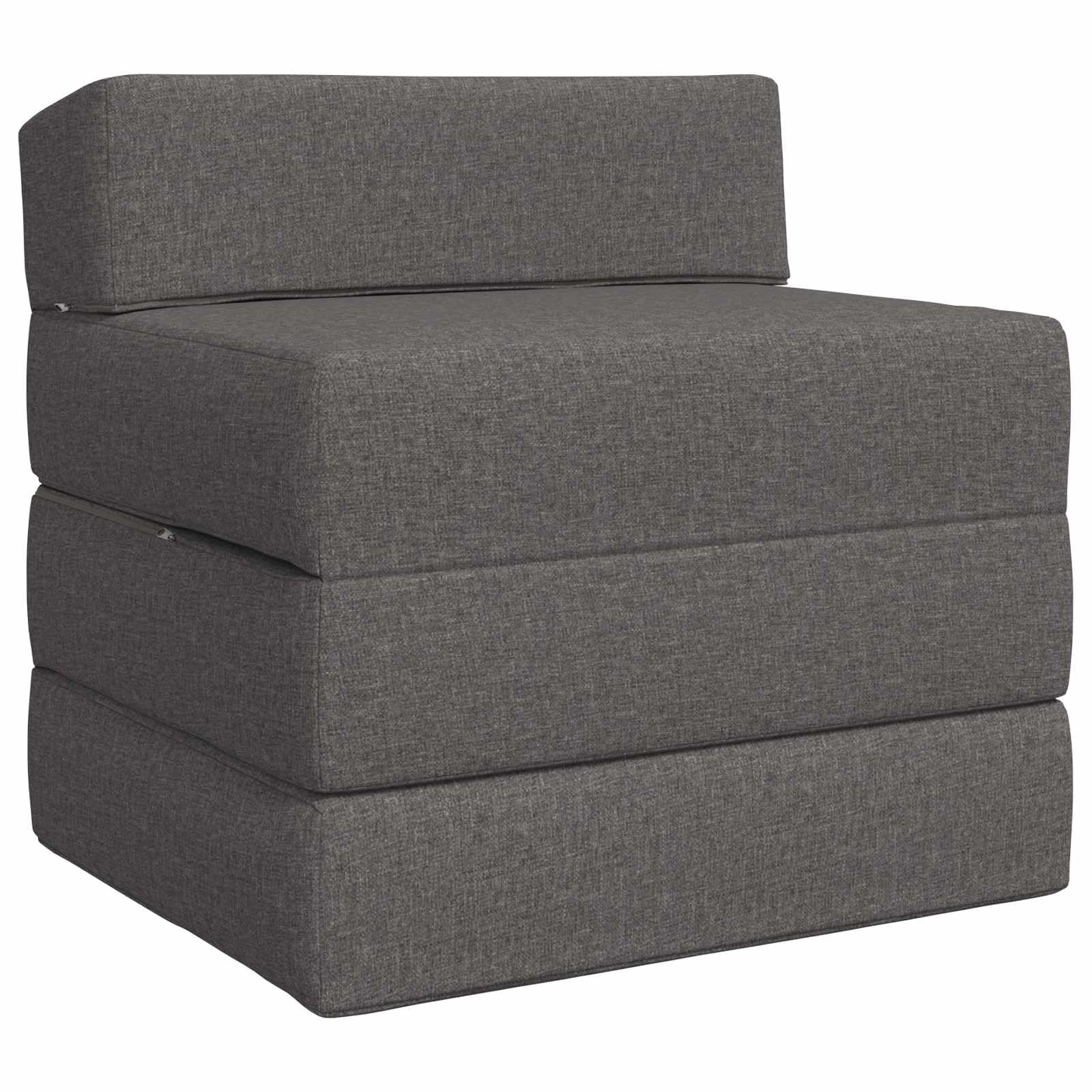 vidaXL Möbel Schlafsofa Klappbar Hellgrau 70 cm Stoff Polyester
