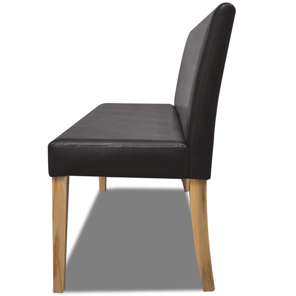 vidaXL Möbel Sitzbank 139,5 cm Dunkelbraun Kunstleder