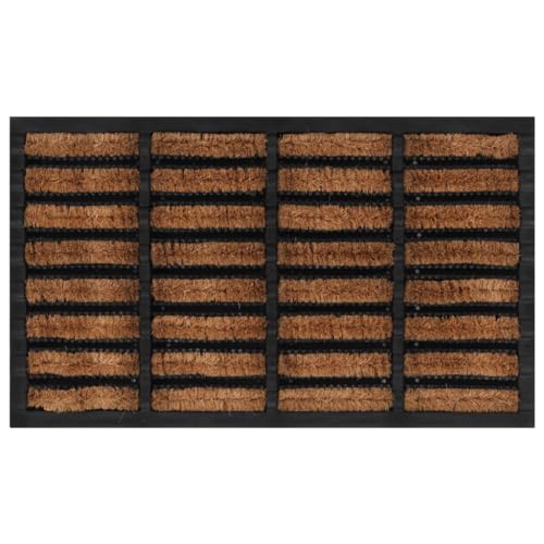 vidaXL Heim & Garten Fußmatte 45x75 cm rechteckig Kokos rutschfest