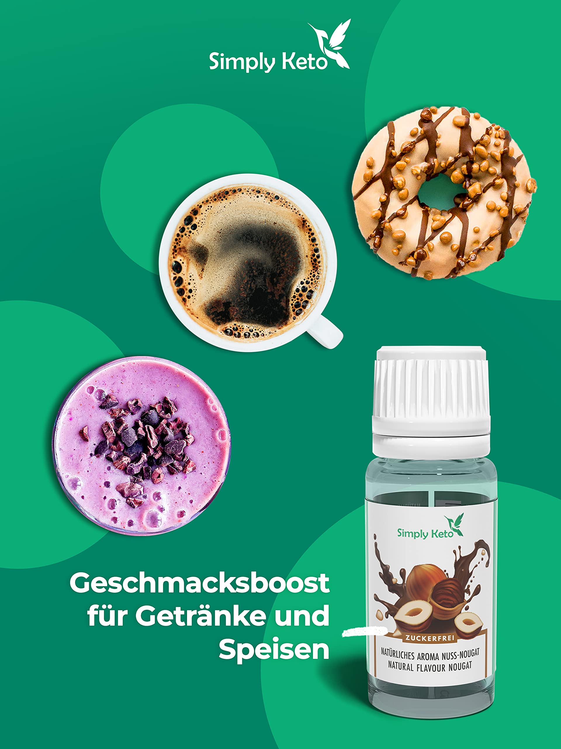 Keto Getränke Simply Flavour Drops Nuss-Nougat 10ml vegan