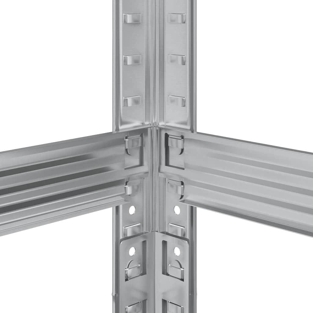 vidaXL Reifenregal 3 Böden 110x40x200 Silber 2 Stk Stahl