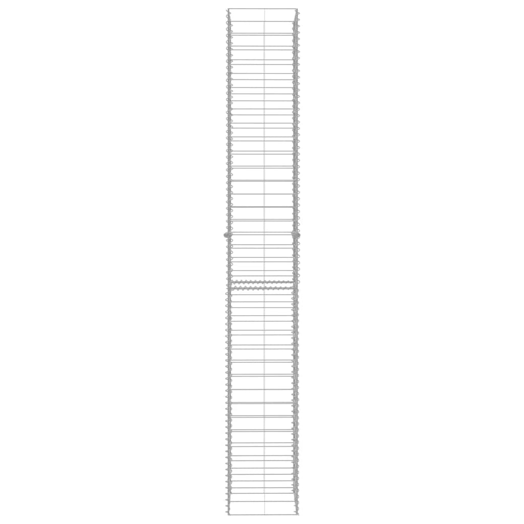 vidaXL Gabionenkorb 3er Steinkorb Stahl 25x25x197cm Säule