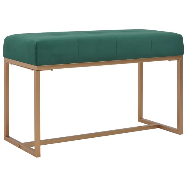 vidaXL Bank 80 cm Samt grün Polsterbank Eisen
