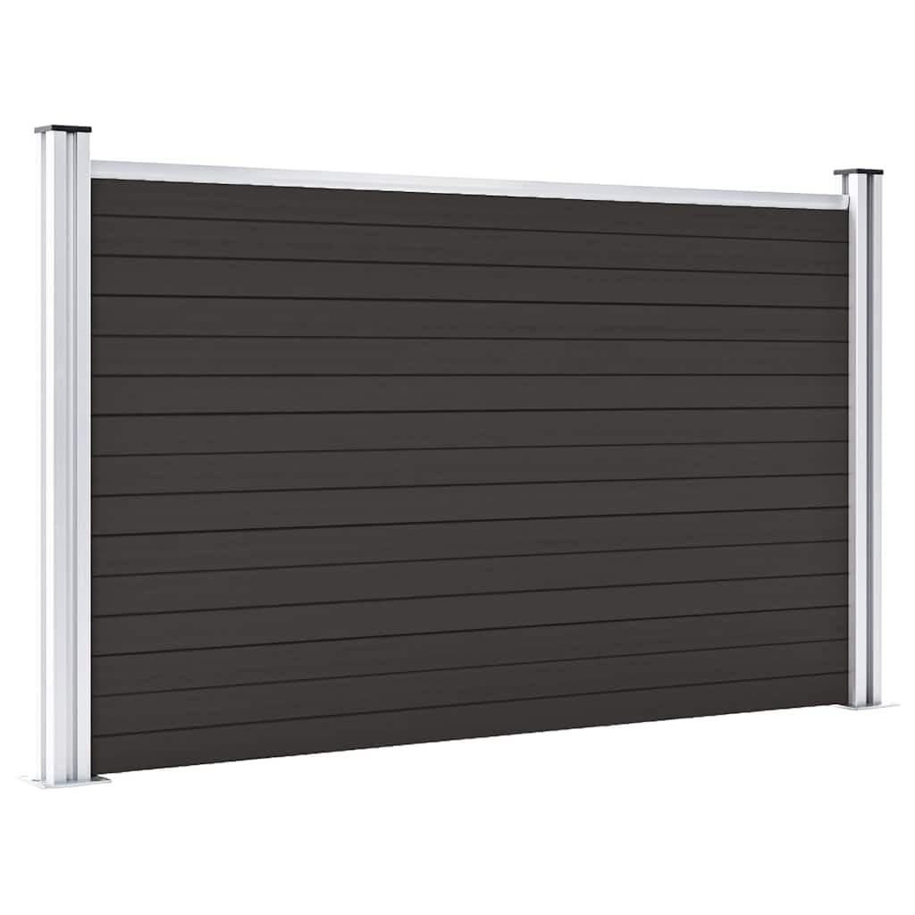 vidaXL Heim & Garten Zaunelement WPC 180x105cm Schwarz Sichtschutz