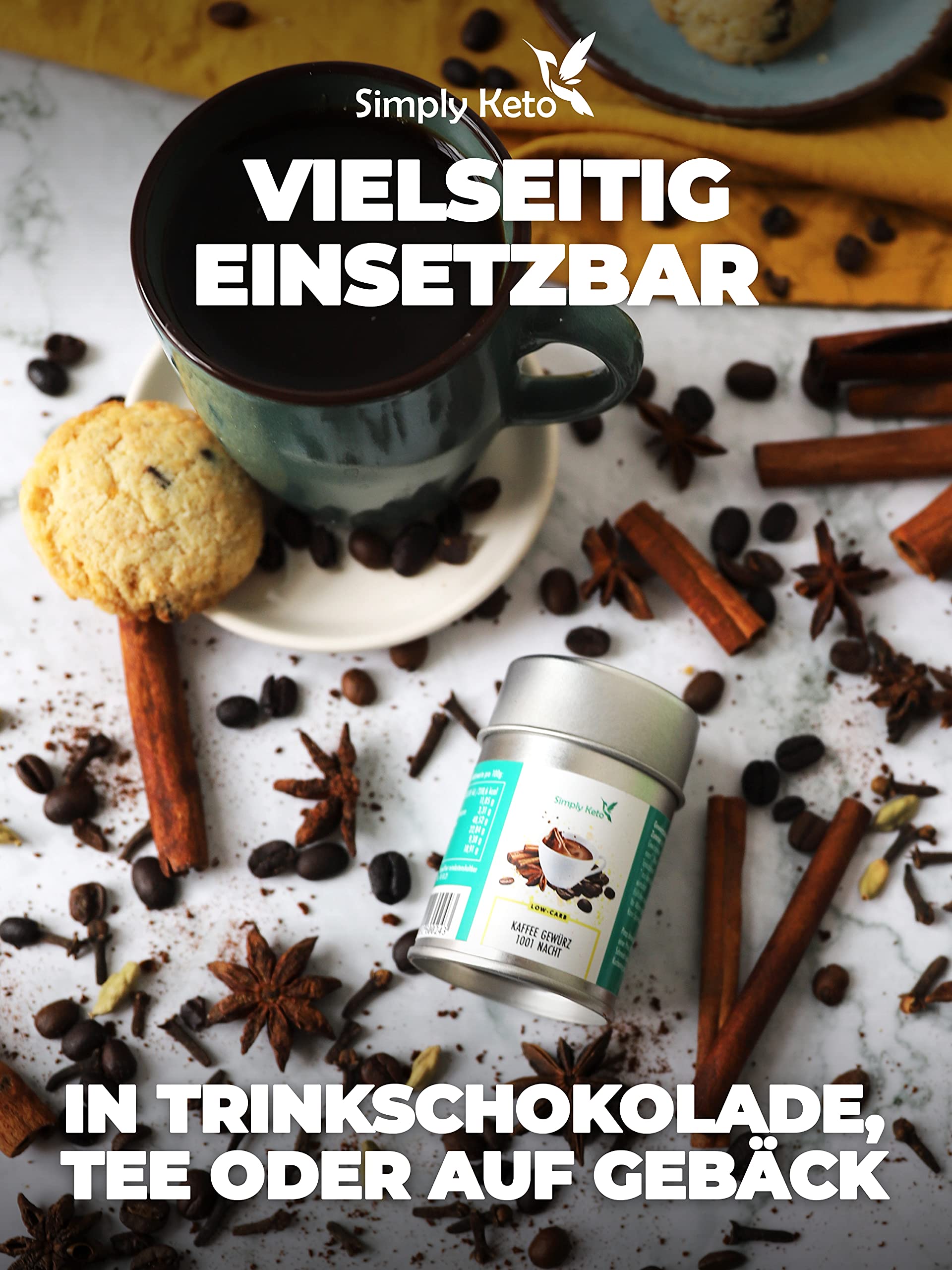 Simply Keto Orientalisches Kaffeegewürz ohne Zucker 25 g