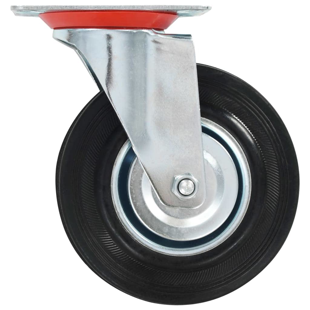 vidaXL Lenkrollen 125 mm Möbelrollen 4 Stück Gummi