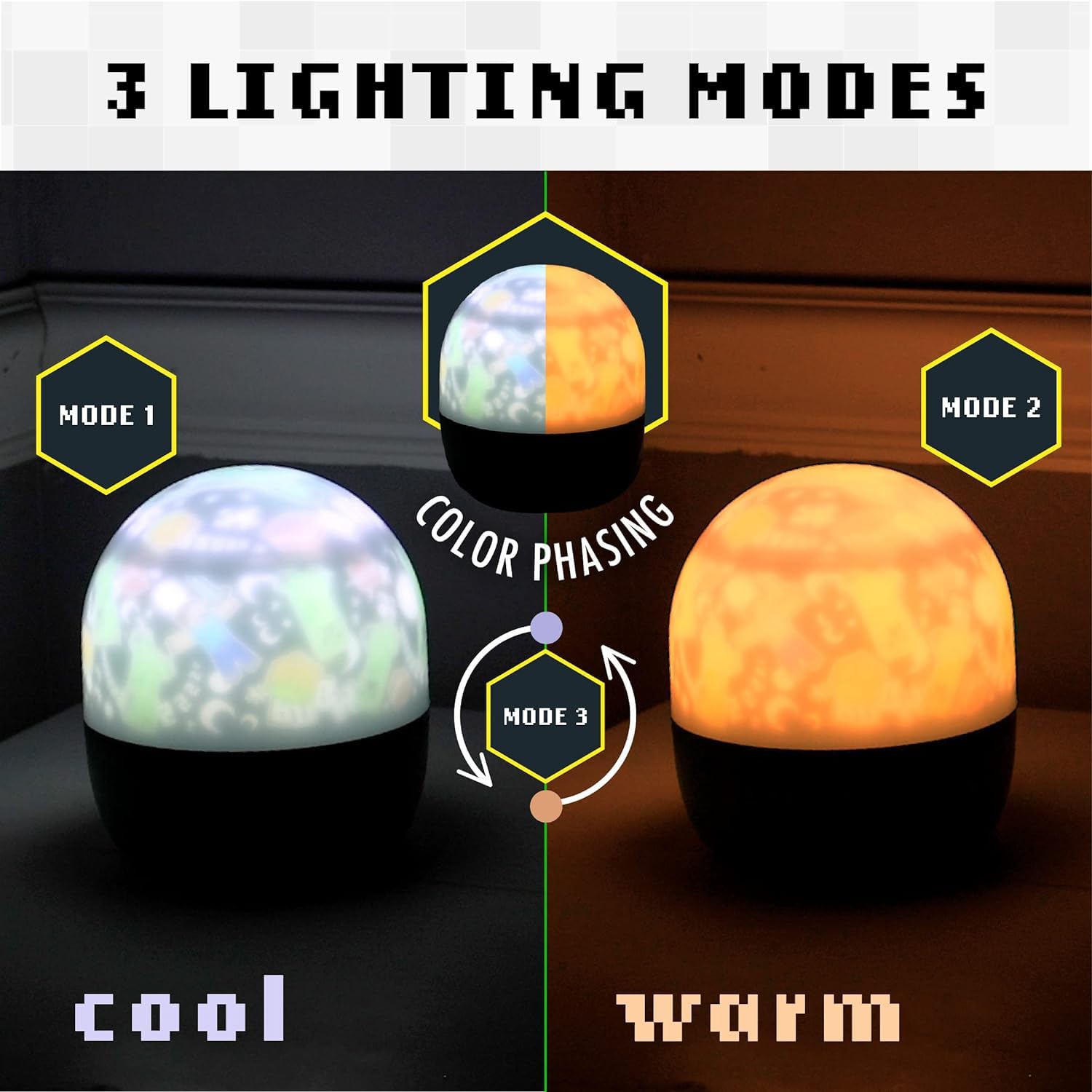Paladone Lighting Minecraft Projektionslicht Projektorlampe 2 Szenen