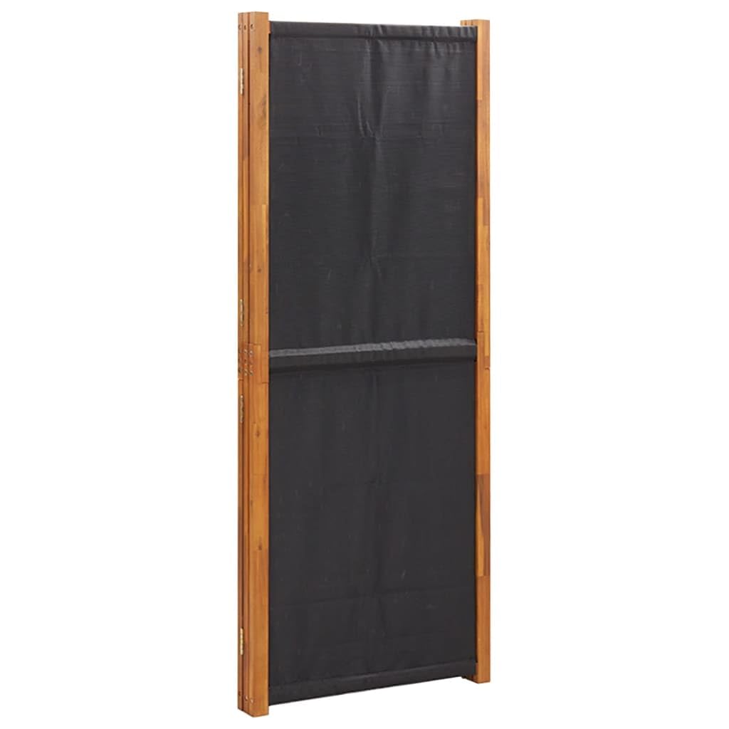 vidaXL Raumteiler Paravent Schwarz 210x180 cm 3-tlg