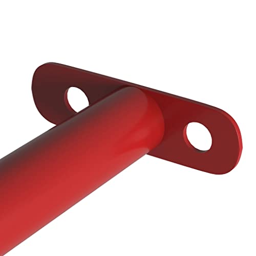 vidaXL Turnstange 125 cm Reckstange Stahl Rot rostgeschützt