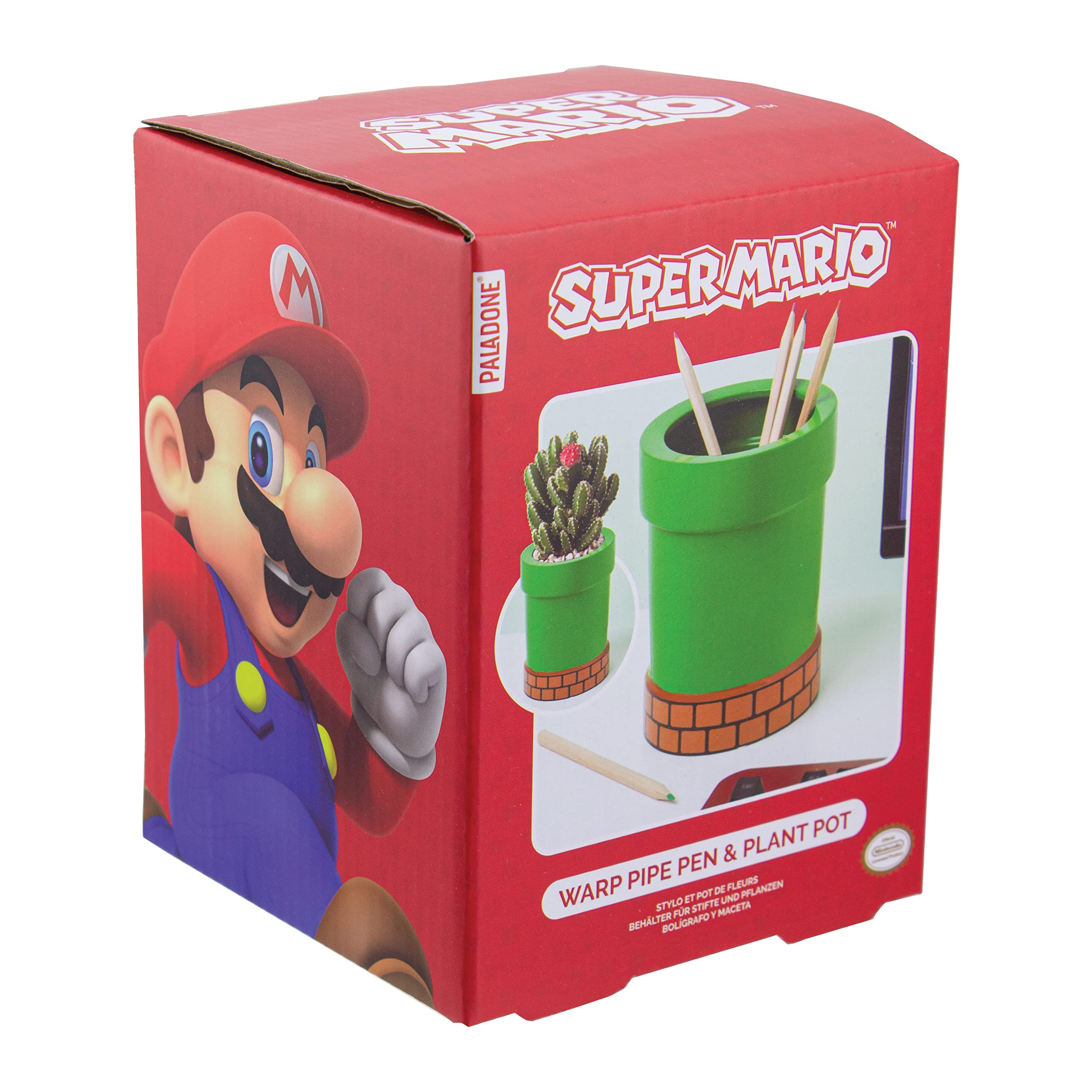 Paladone Super Mario Warp Pipe Blumentopf 15 cm Keramik grün