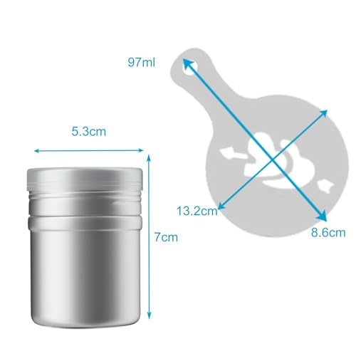 Intirilife Puderstreuer Set 18-teilig Edelstahl mit Schablonen