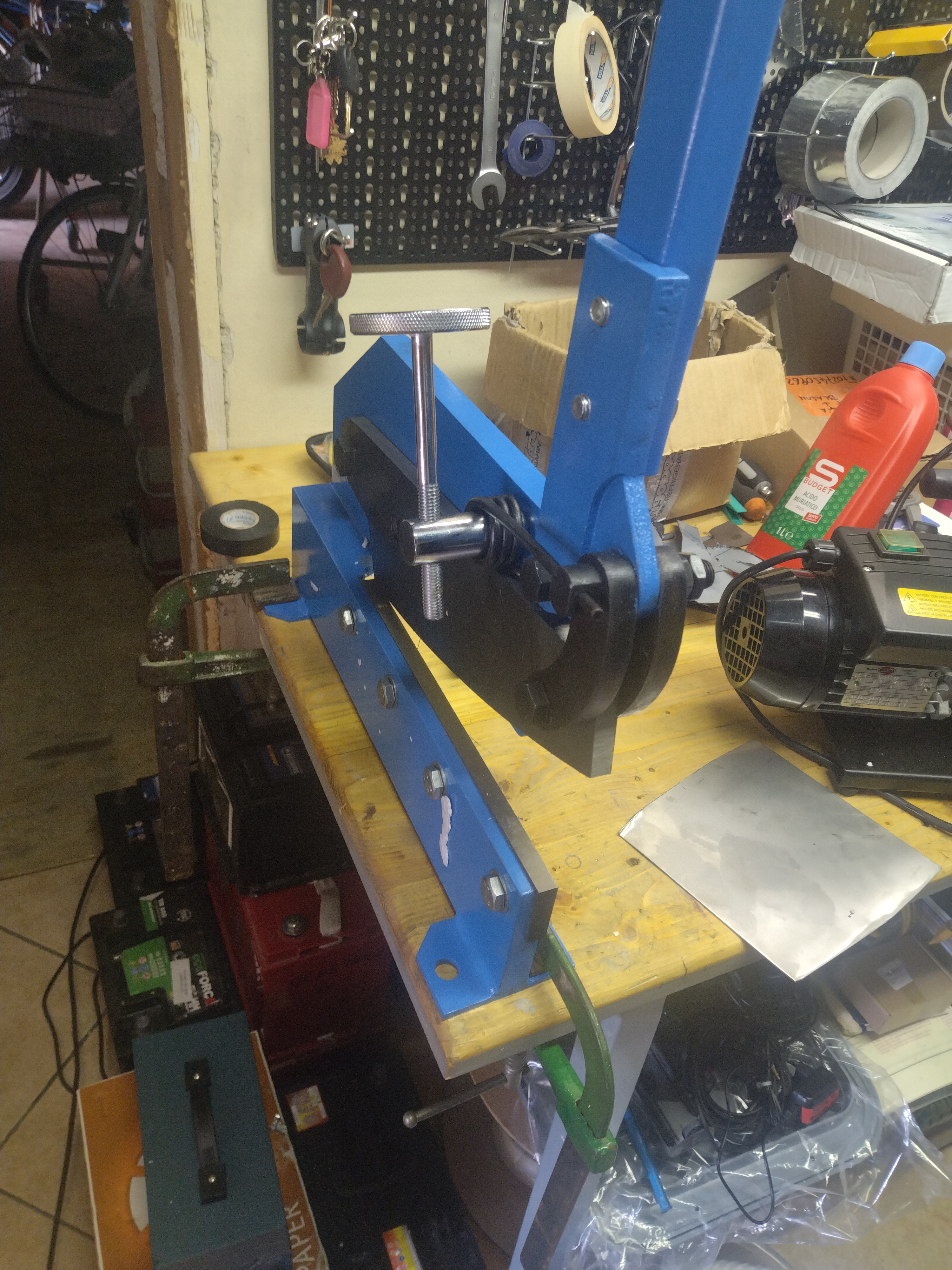 vidaXL Hebelschere 125 mm Blau Stahl für Blech und Stangen