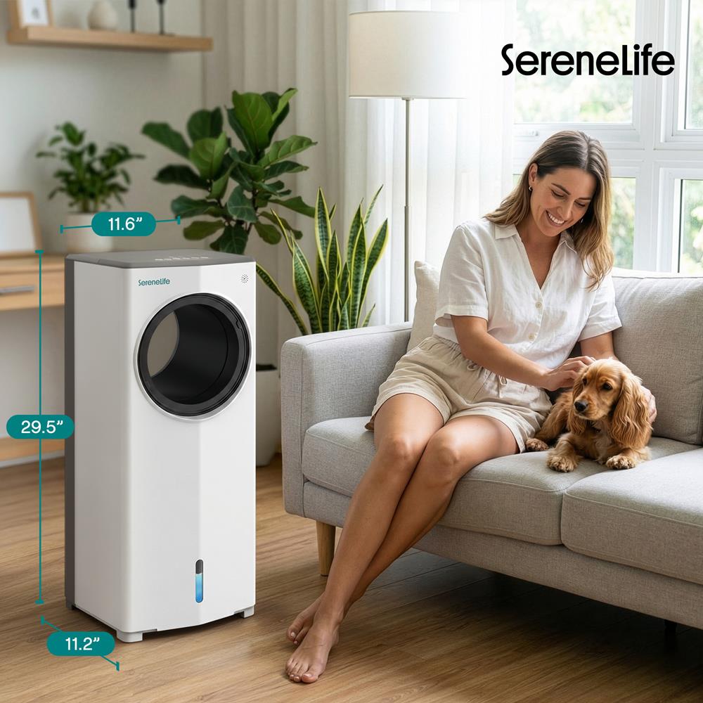 Serenelife Portable AC Luftkühler 4 Liter Weiß-Grau