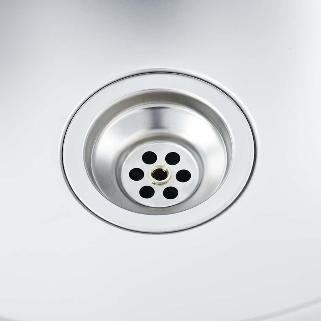 vidaXL Doppelspüle 800x500x155 mm Edelstahl Spüle Silber