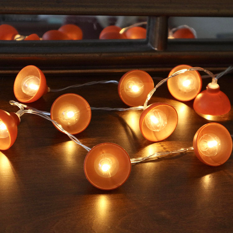 Kikkerland Home Terracotta Lichterkette LED 3 m USB