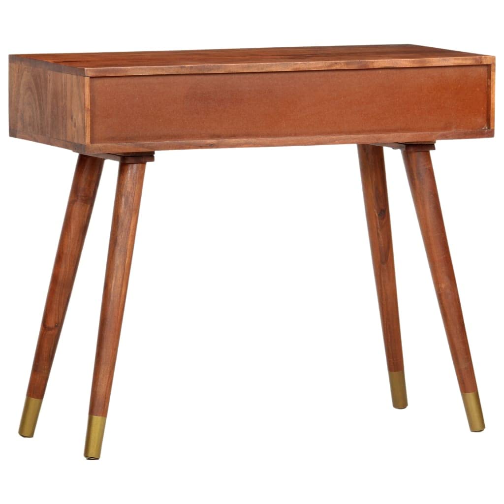 vidaXL Konsolentisch Akazie 90x35x76 cm 2 Schubladen