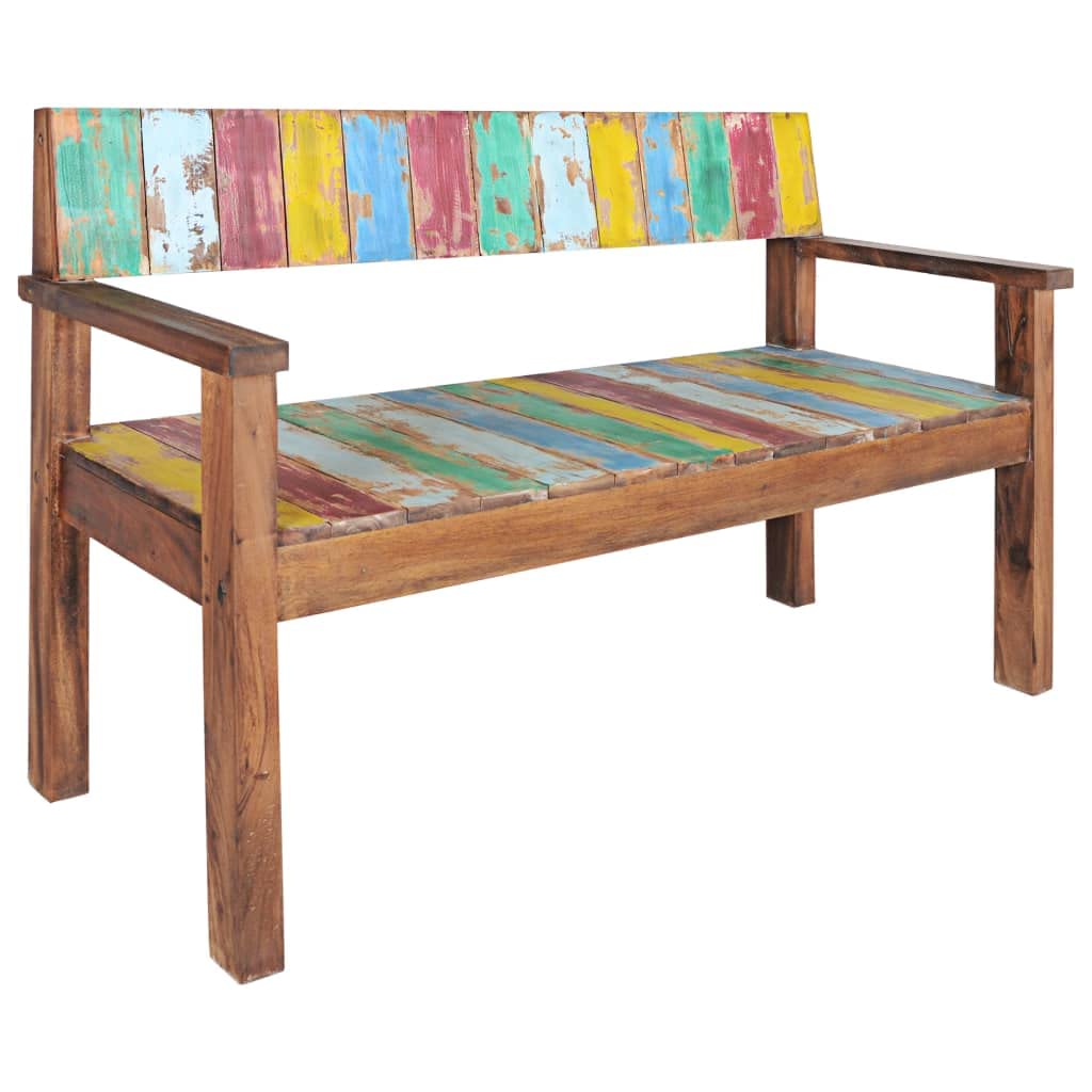vidaXL Sitzbank Vintage 115cm Altholz mehrfarbig