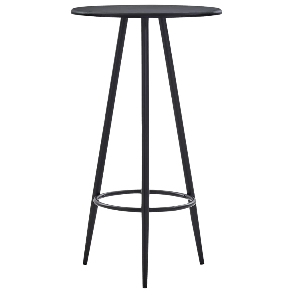 vidaXL Möbel Bartisch Schwarz 60x107,5cm MDF Stahl