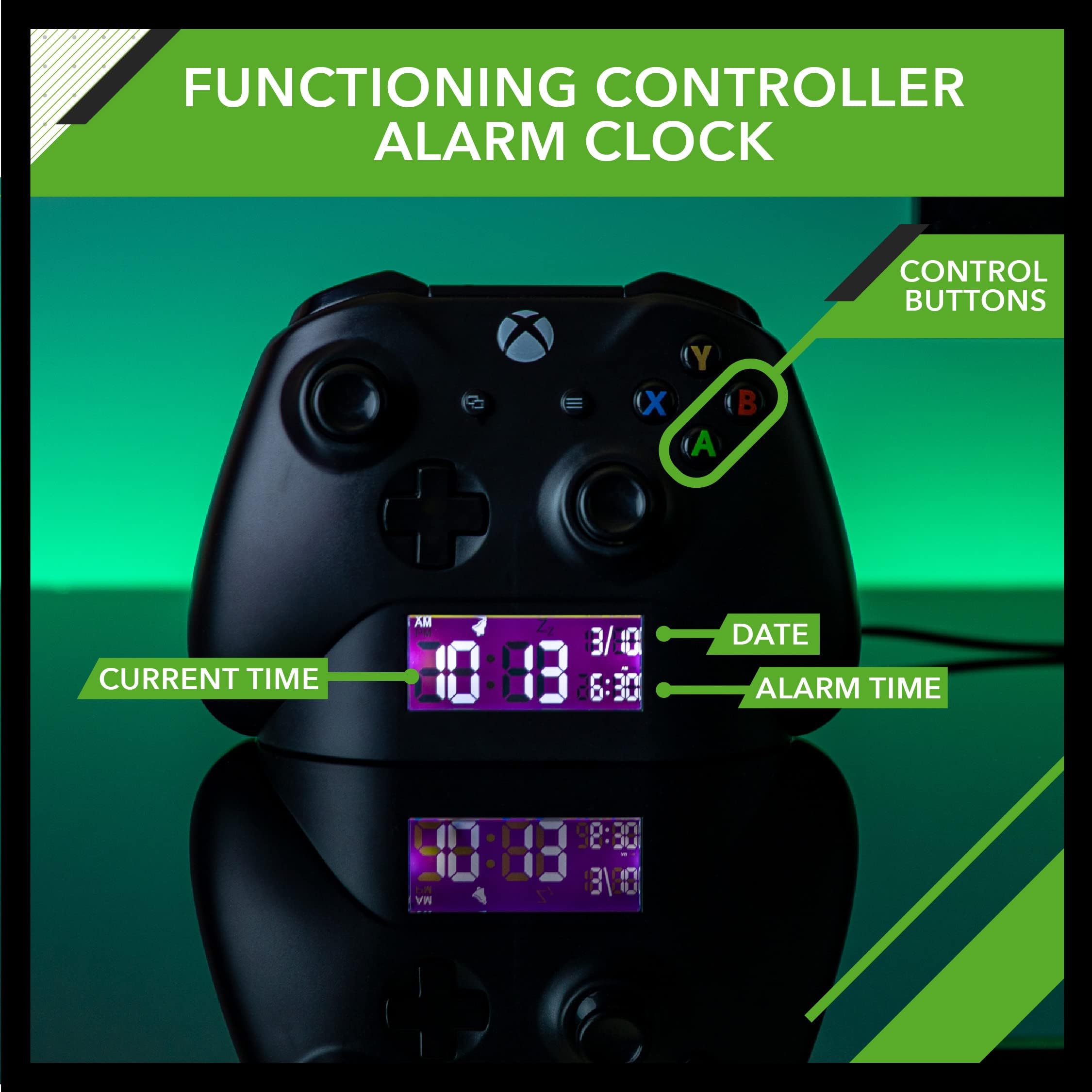 Paladone Xbox Controller Wecker Digital Schwarz USB