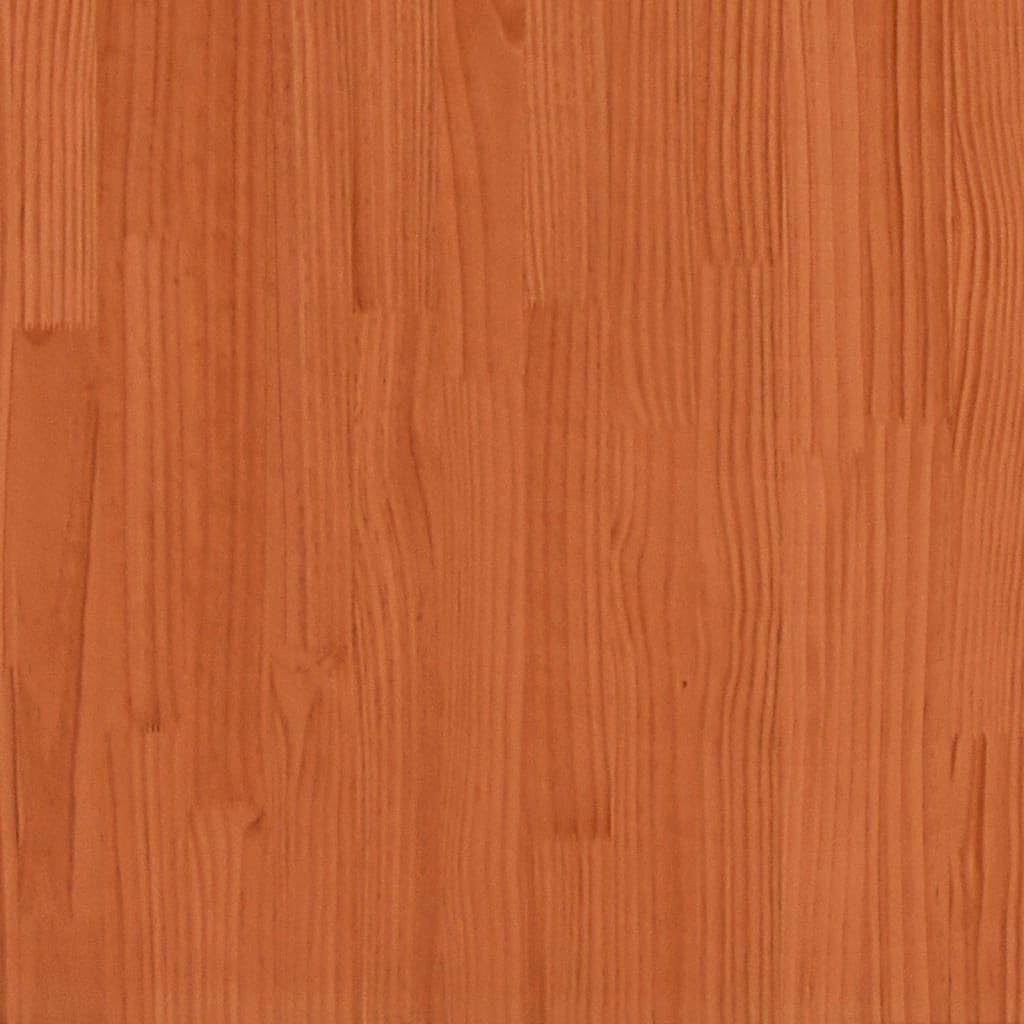 vidaXL Möbel Hochbett 80x200 wachsbraun Kiefer mit Schreibtisch