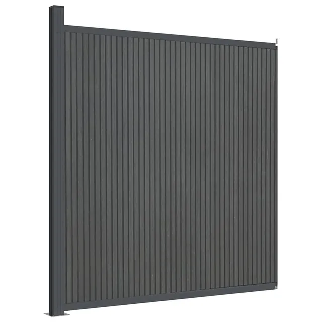 vidaXL Zaunelement Grau 173x186 cm WPC Sichtschutzzaun