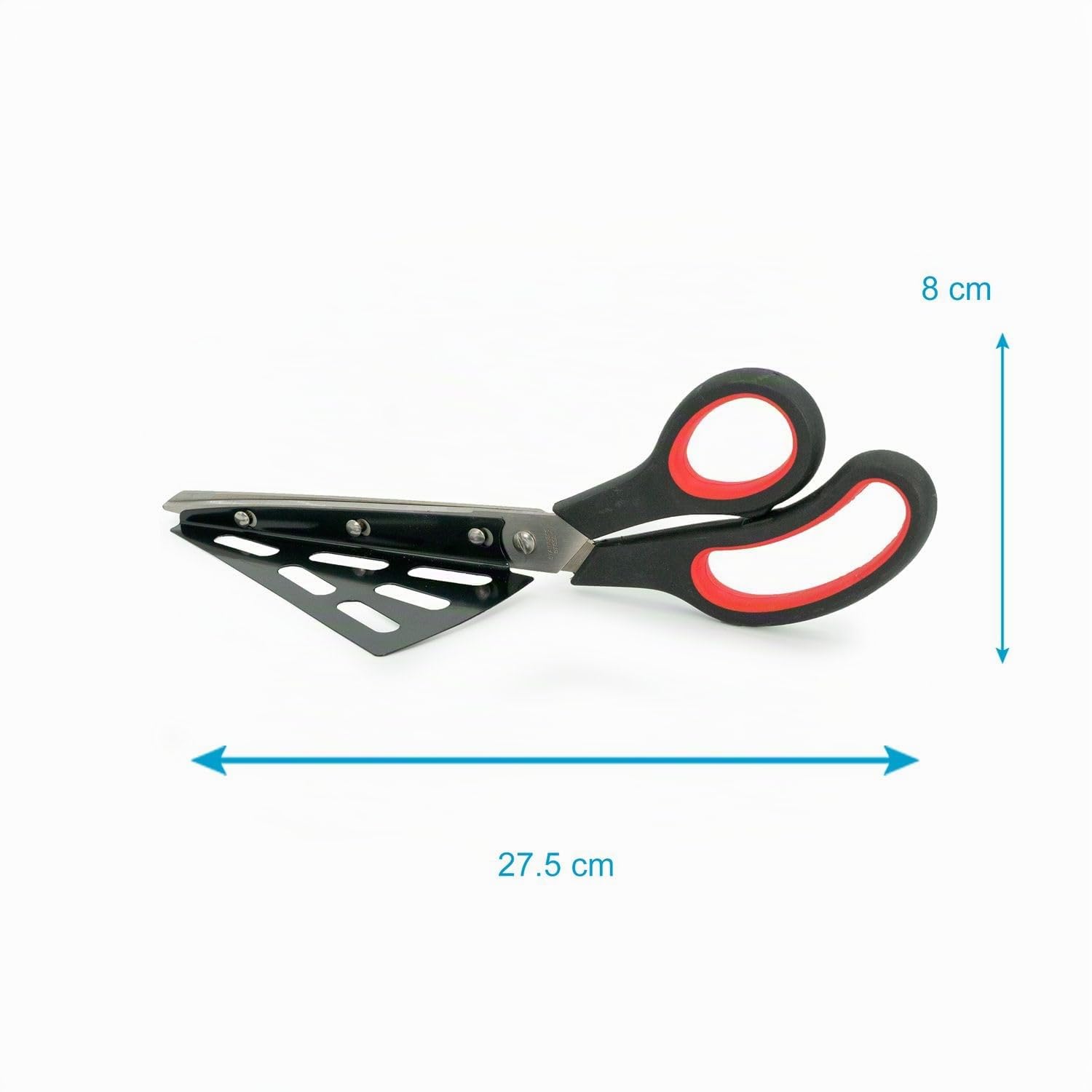 Intirilife 2 in 1 Pizzaschere Edelstahl 27,5 cm mit Heber