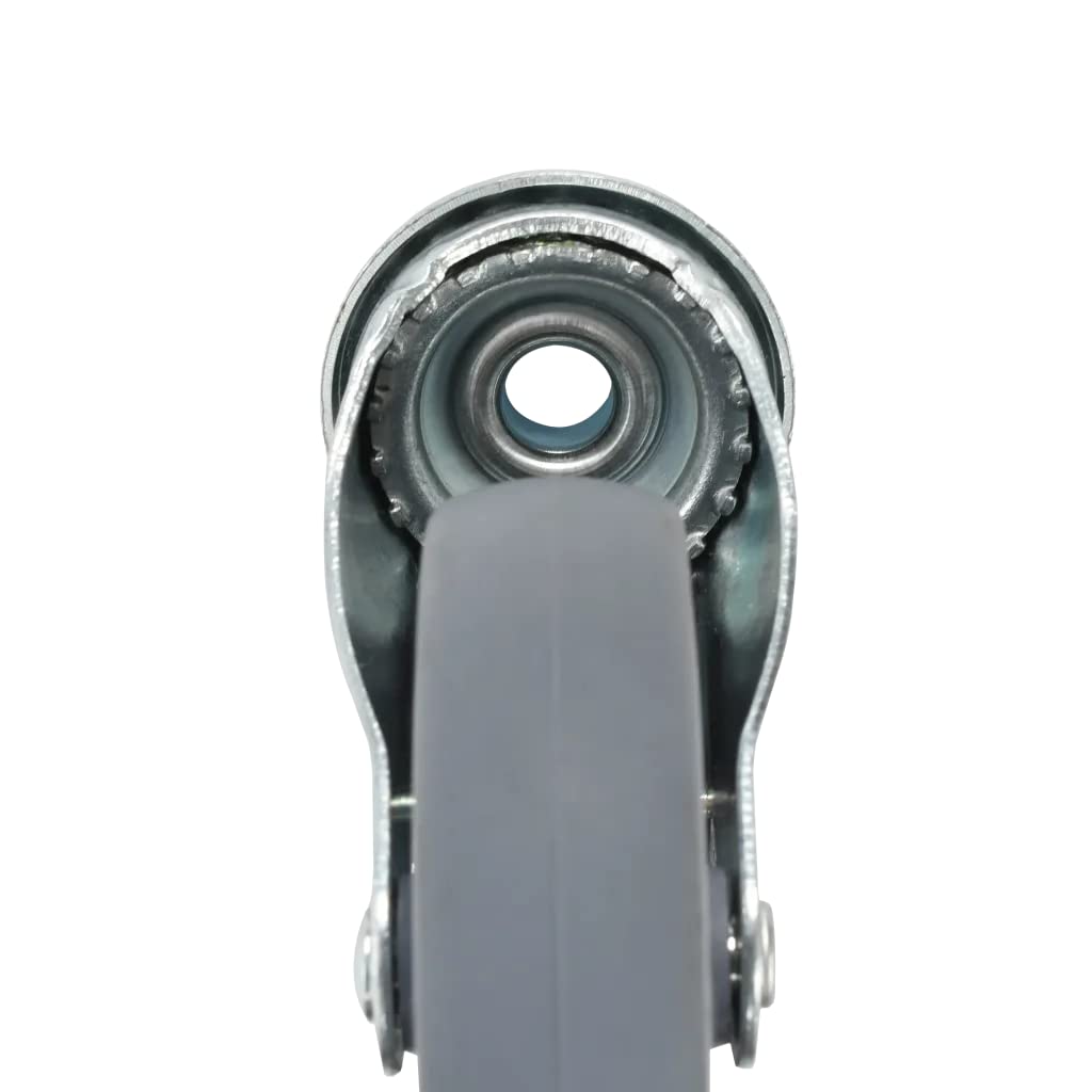 vidaXL 8x Lenkrollen 100 mm mit Rückenloch und Bremse TPR