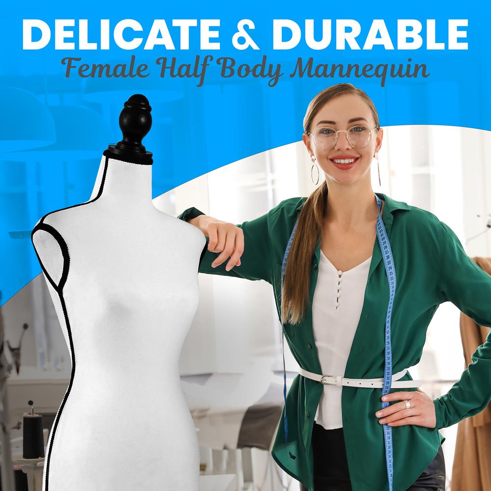 Serenelife Clothing Schneiderpuppe Damen Weiß höhenverstellbar