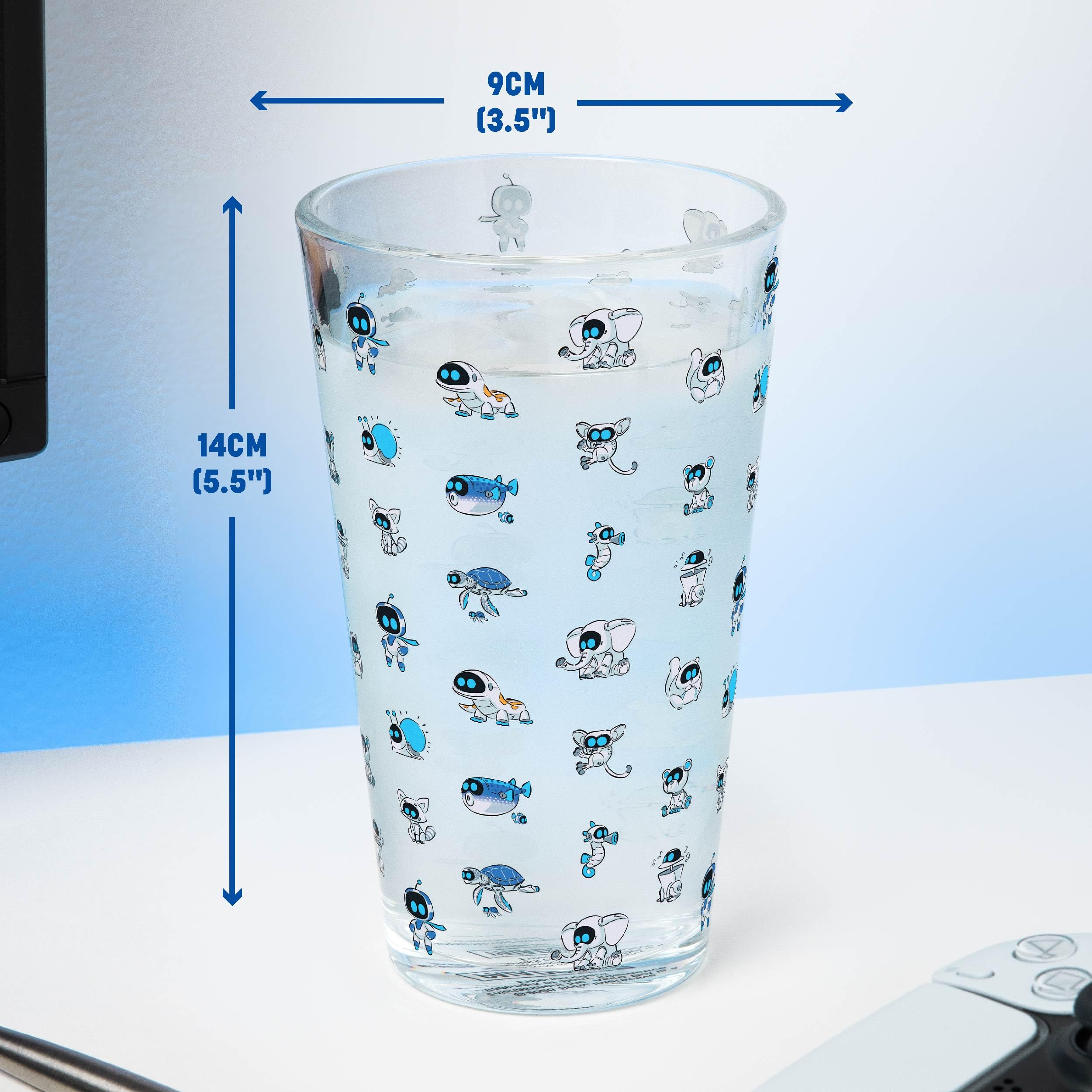 Paladone Astrobot Trinkglas 400 ml Glas mit Tier-Motiv