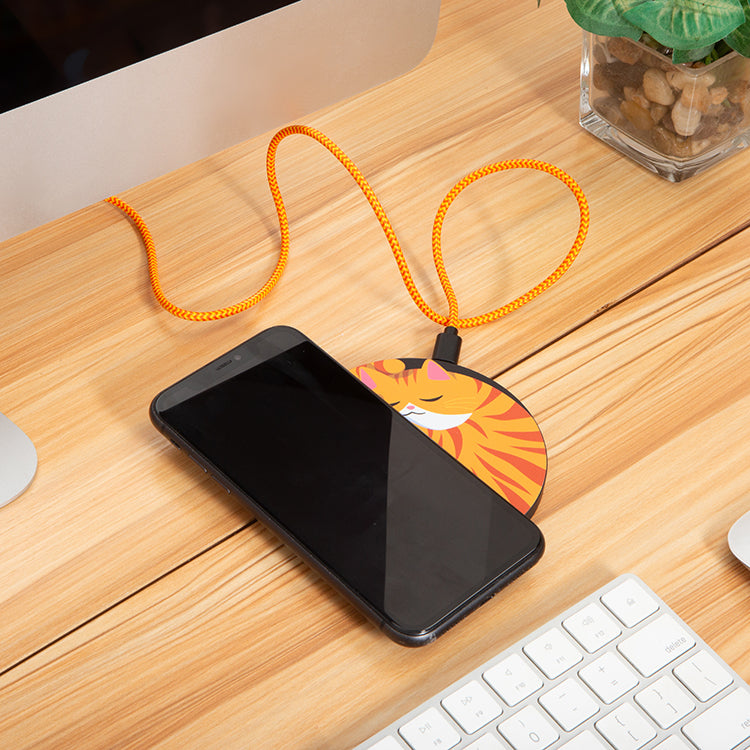 Kikkerland Sleepy Cat Wireless Charger Katzen Ladepad
