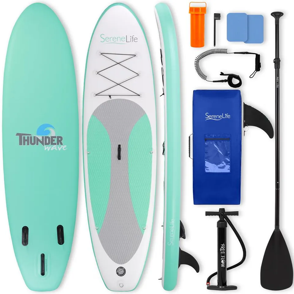 Serenelife Thunder Wave SUP Board 10ft Teal PVC Komplettset