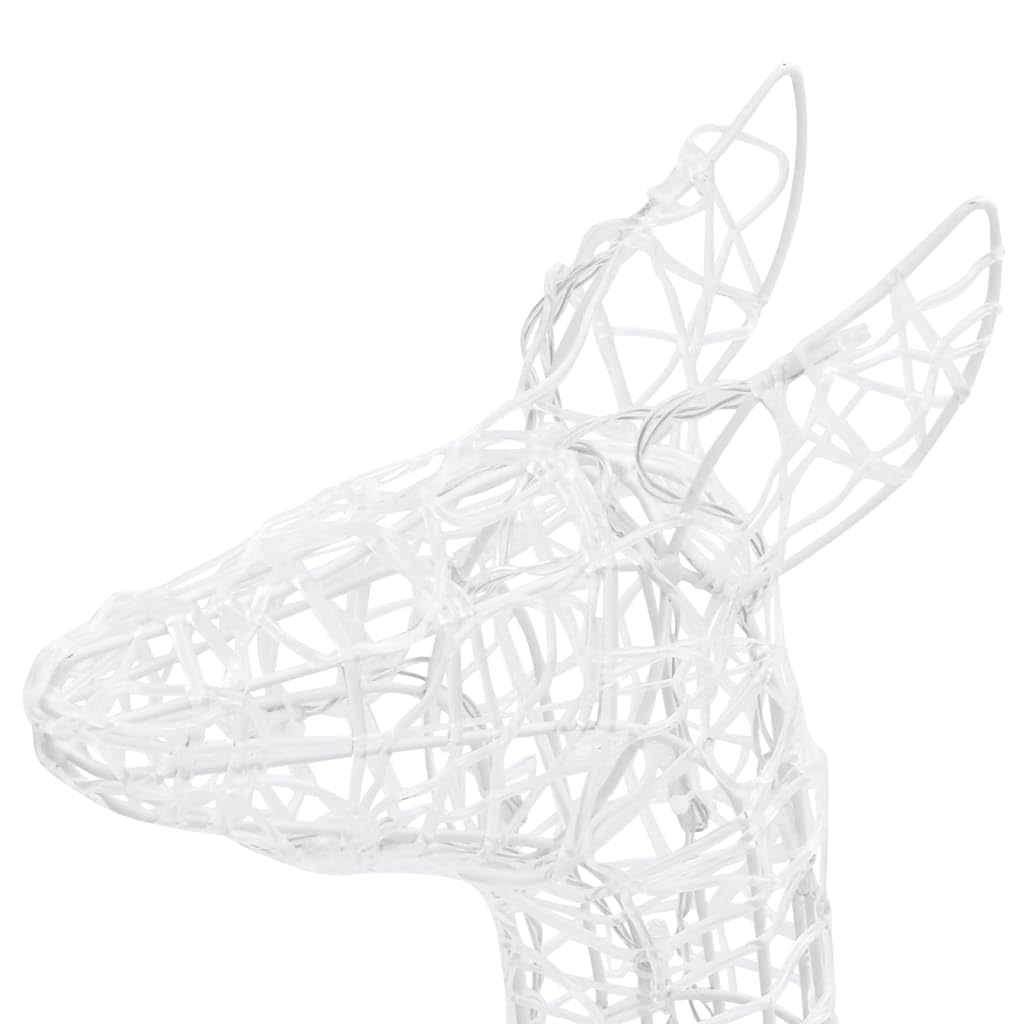 vidaXL LED Rentier Familie Weihnachtsdeko kaltweiß 300 LEDs Acryl