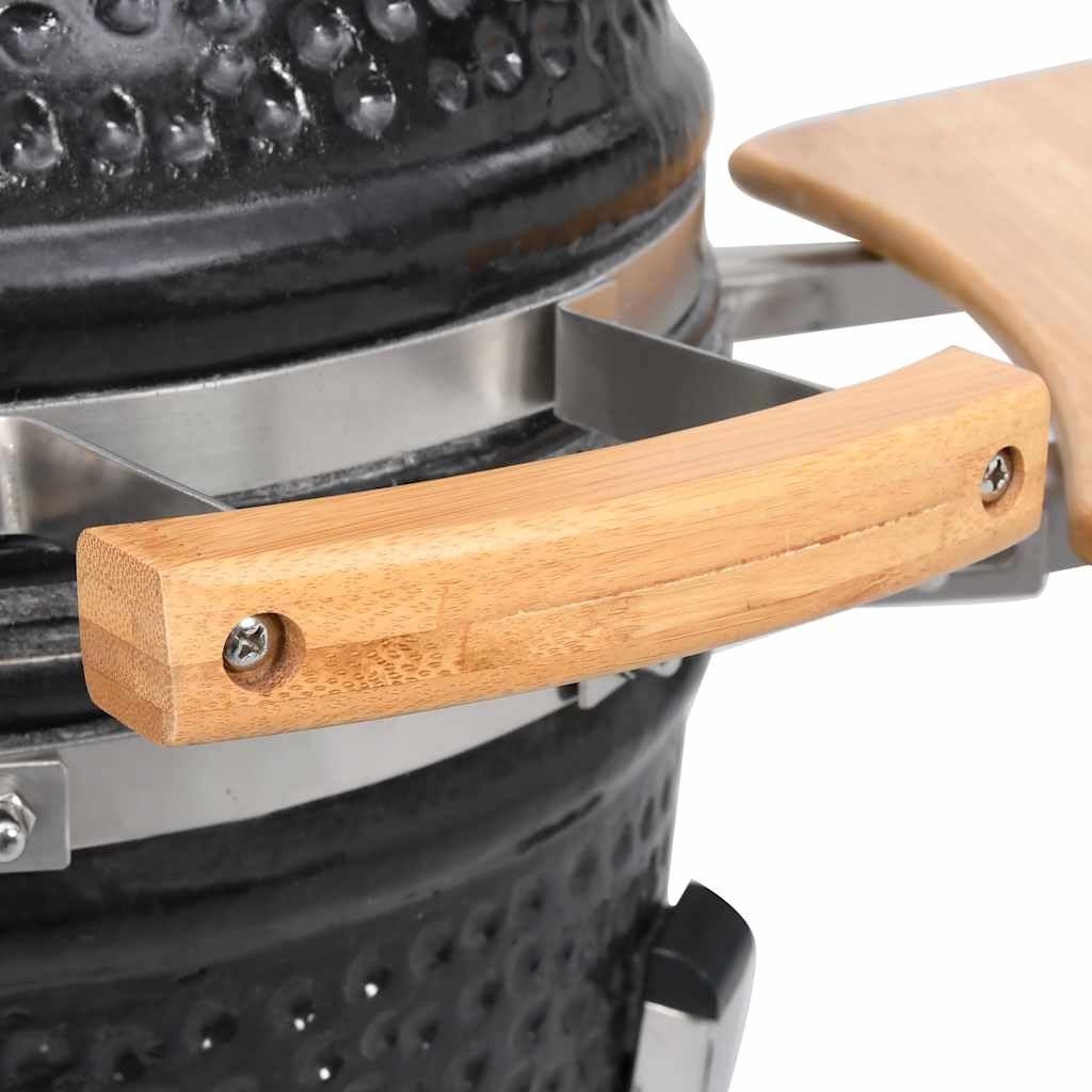 vidaXL Heim & Garten Kamado Grill schwarz 33 cm