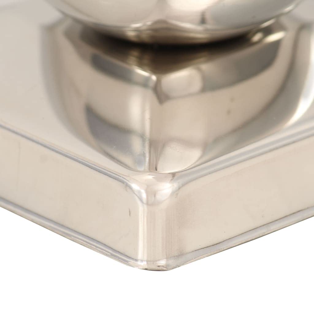 vidaXL Pfostenkappe Kugel 6x Edelstahl 71x71 mm