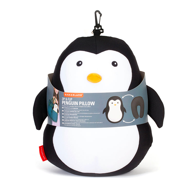 Kikkerland On-The-Go Pinguin Reisekissen Nackenkissen Plüsch