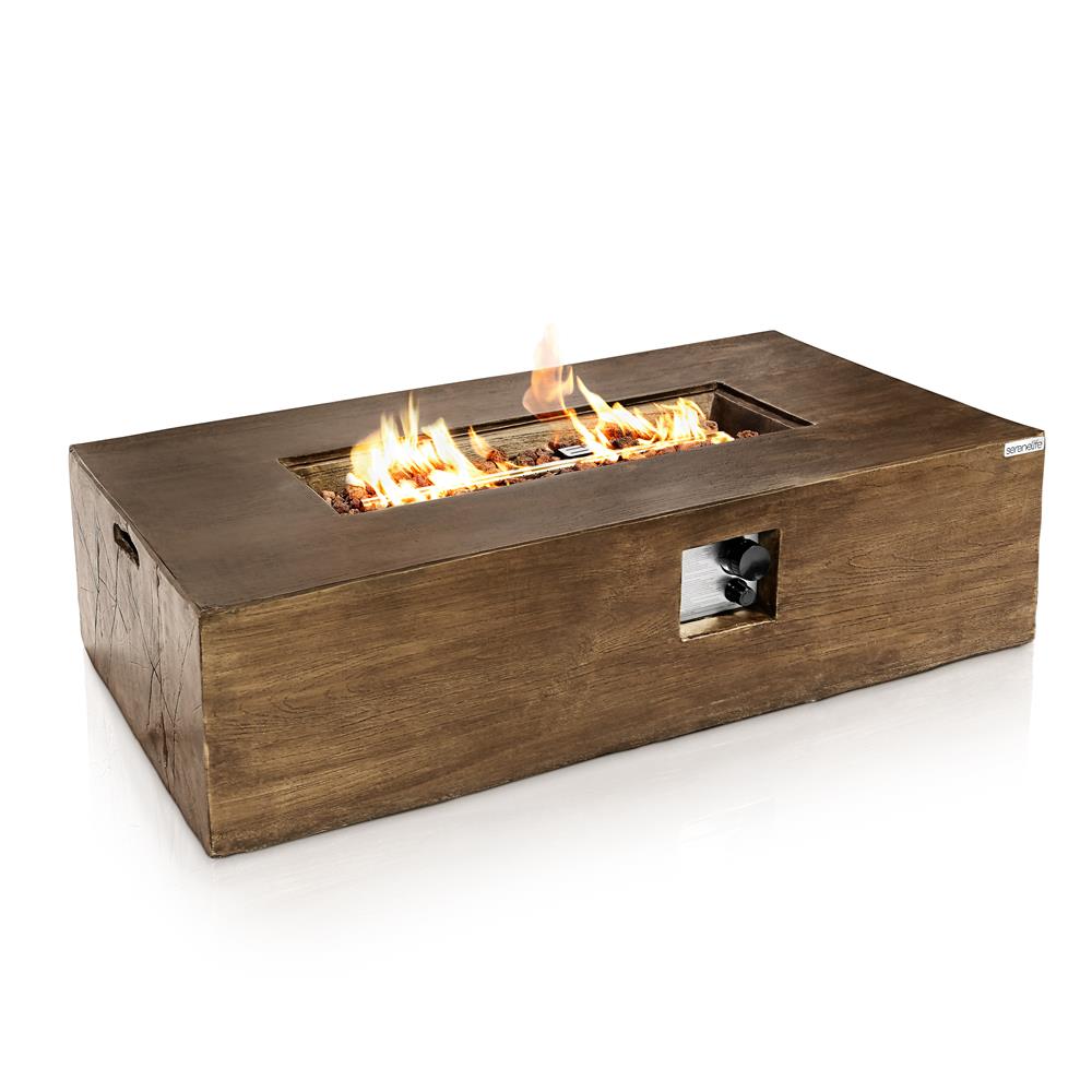 Serenelife Fire Pit Gas Feuertisch 50000BTU wetterfest mit Lavastein