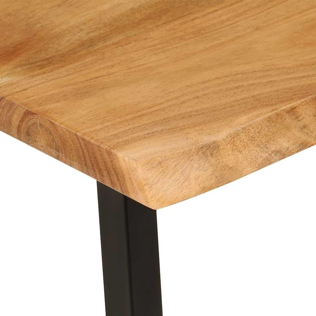 vidaXL Heim & Garten Bank Baumkante 105 cm Akazie Schwarz