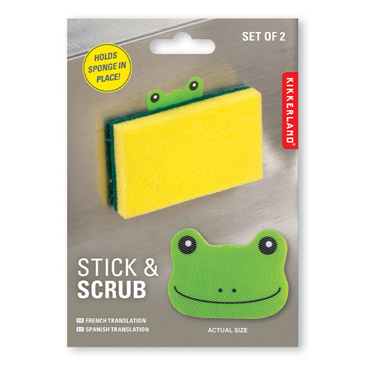 Kikkerland Home Stick & Scrub Frosch Schwammhalter